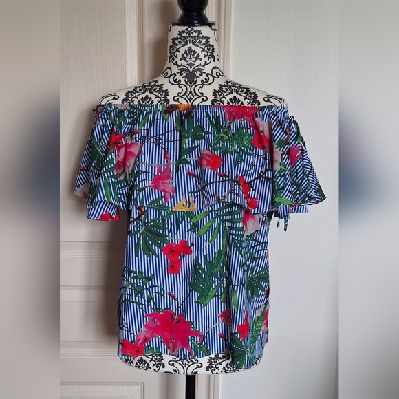 Charlie B off the shoulder floral top size S - Picture 4 of 6